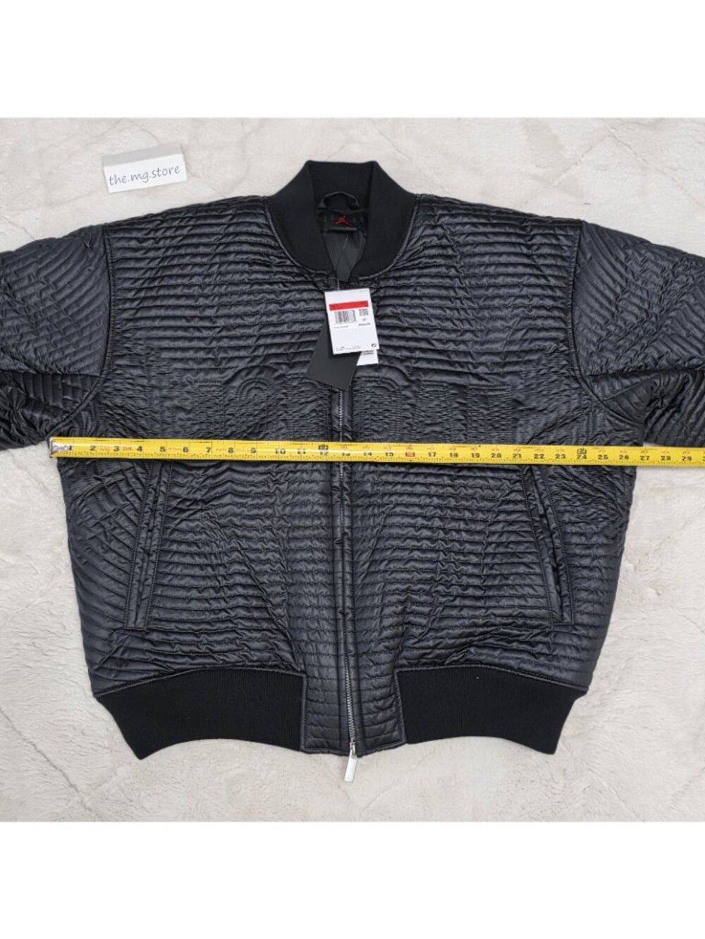 Jordan Bomber Jacket Full Zip Quilted Down Black  Men's Sz L II5314 010 $300 - Picture 3 of 9